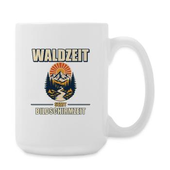 Waldzeit Naturpause - Große Tasse 440 ml - Weiß - Rechts