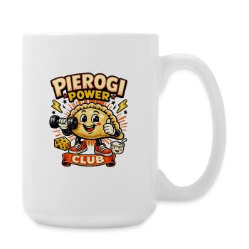 Power Club Dumplings - Chemise de sport polonaise drôle - Grande tasse 440 ml - blanc - Droite