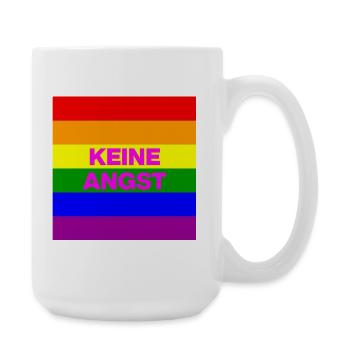 KEINE ANGST VOR FASCHISTEN, NO NZS, NIE WIEDER - Große Tasse 440 ml - Weiß - Rechts