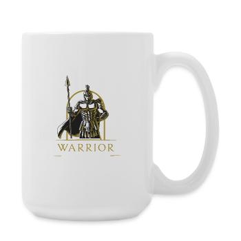 Lance Spartan Warrior Design en or - Grande tasse 440 ml - blanc - Droite