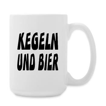 Kegeln - Große Tasse 440 ml - Weiß - Rechts