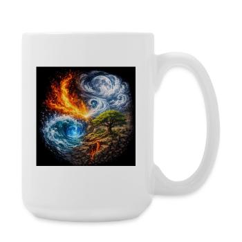 Les Éléments - Grande tasse 440 ml - blanc - Droite