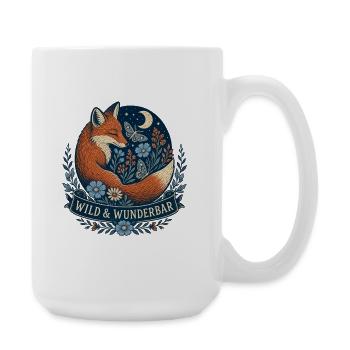 Wild & Wunderbar – Mystischer Fuchs - Große Tasse 440 ml - Weiß - Rechts