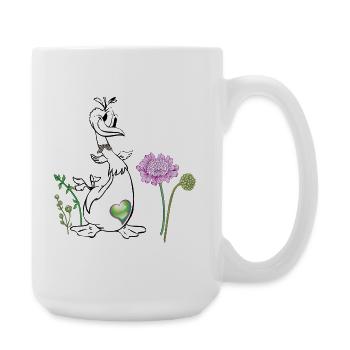 Duck in the meadow - Large Mug 440 ml - white - Right