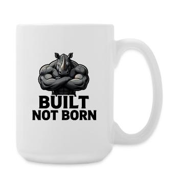 Rhino Built Not Born - Large Mug 440 ml - white - Right