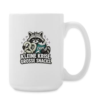 Kleine Krise, große Snacks - Große Tasse 440 ml - Weiß - Rechts