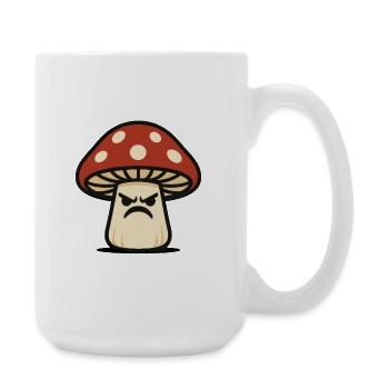 Streetwear Champignon en colère - Grande tasse 440 ml - blanc - Droite