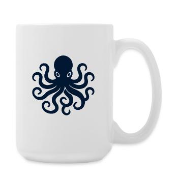 Chemise minimaliste Octopus Ocean - Grande tasse 440 ml - blanc - Droite
