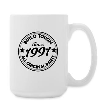 Silhouette du cercle d’étoiles 1991 - Grande tasse 440 ml - blanc - Droite