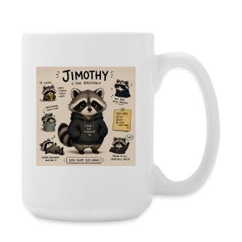 Timothy le raton laveur à capuche - Grande tasse 440 ml - blanc - Droite