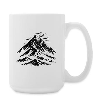 Graphique du mont Everest en noir – Minimaliste - Grande tasse 440 ml - blanc - Droite
