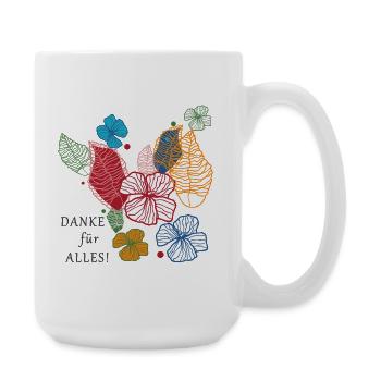 Danke für alles  - Große Tasse 440 ml - Weiß - Rechts
