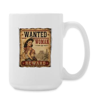 wanted_woman - Grande tasse 440 ml - blanc - Droite