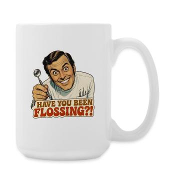 Funny Retro Dentist Meme Art - Large Mug 440 ml - white - Right