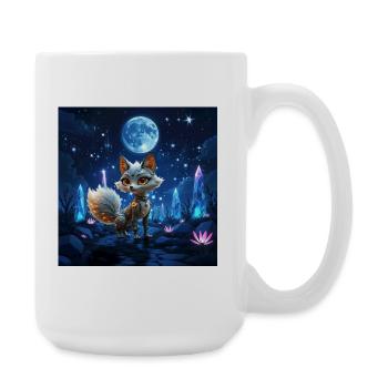 Renard Lunaire Néon - Grande tasse 440 ml - blanc - Droite
