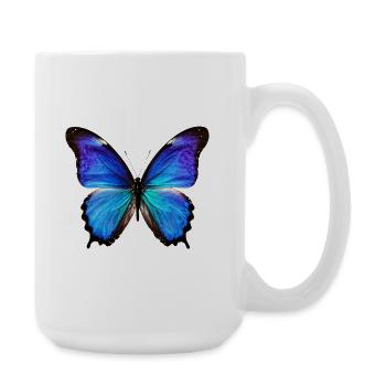 Azure Monarch Wingprint - Large Mug 440 ml - white - Right