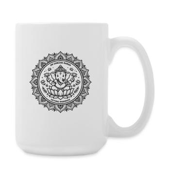 Om Ganesha Namah Entferne Hindernisse - Yoga Mond - Große Tasse 440 ml - Weiß - Rechts