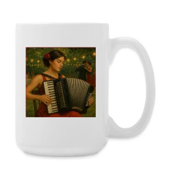 Accordéoniste au festival de danse d’été - Grande tasse 440 ml - blanc - Droite