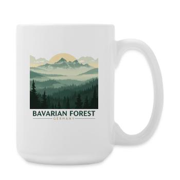 Bavarian Forest | Vintage National Park - Large Mug 440 ml - white - Right
