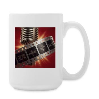 Podcast Studio Micro et Film - Grande tasse 440 ml - blanc - Droite