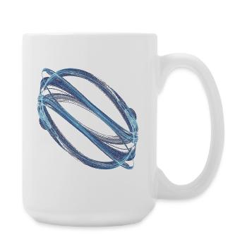 Orbite de glace – Attracteur étrange - Grande tasse 440 ml - blanc - Droite
