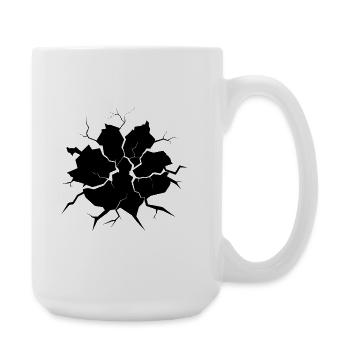 Mur fissuré - Grande tasse 440 ml - blanc - Droite