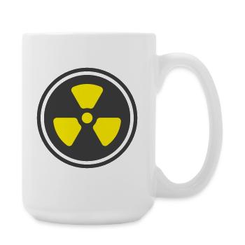 Strahlenwarnung Feststoff-Ikon-Nuclea-Symbol - Große Tasse 440 ml - Weiß - Rechts