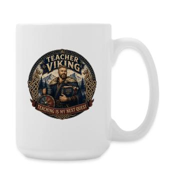 Teacher Viking Lesson Planner - Large Mug 440 ml - white - Right
