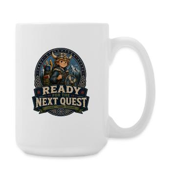 Viking Quest: Ready for the Next Adventure - Large Mug 440 ml - white - Right