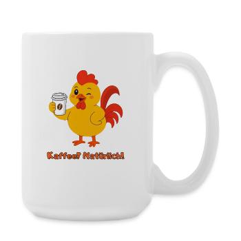 Hahn Kaffee Natürlich - Große Tasse 440 ml - Weiß - Rechts
