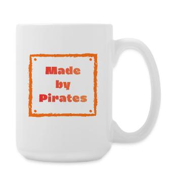 Made by Pirates - Große Tasse 440 ml - Weiß - Rechts