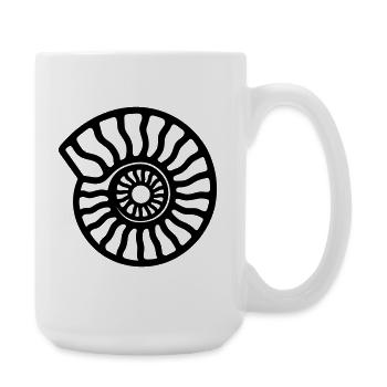 ammonite - Grande tasse 440 ml - blanc - Droite