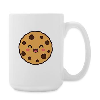 Lächelnder Kekskeks - Große Tasse 440 ml - Weiß - Rechts