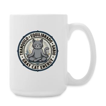 Zen Gray Katzen-Energie - Große Tasse 440 ml - Weiß - Rechts