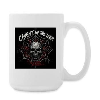Gefangen im Netz des Schädels - Große Tasse 440 ml - Weiß - Rechts