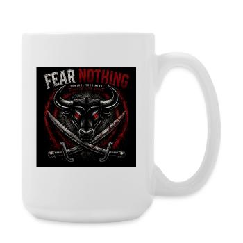 Stierkopf mit gekreuzten Schwertern - Große Tasse 440 ml - Weiß - Rechts