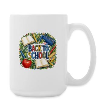 Back to School Books and Supplies - Large Mug 440 ml - white - Right