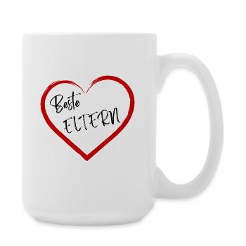 Beste Eltern - Große Tasse 440 ml - Weiß - Rechts