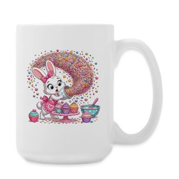 Häschen Backzauber mit Streuseln - Große Tasse 440 ml - Weiß - Rechts