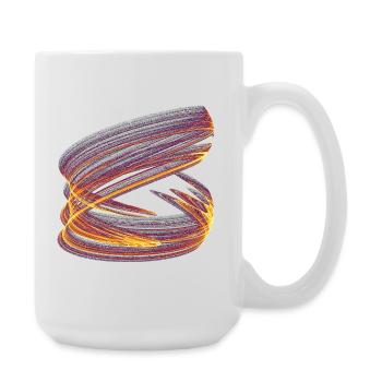 Light Vortex of Chaos – Strange Attractor - Large Mug 440 ml - white - Right