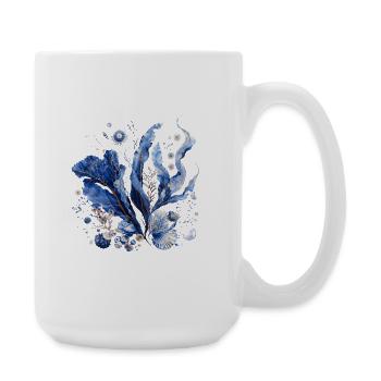 Abyssal cyanotype herbarium - Large Mug 440 ml - white - Right