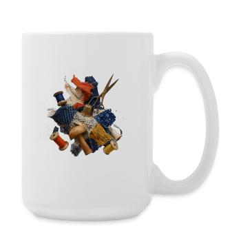 Art of visible repair - Large Mug 440 ml - white - Right