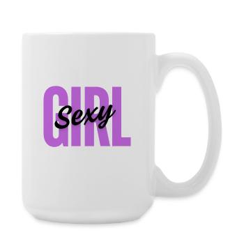 Sexy Girl – Fun Feminine Design - Large Mug 440 ml - white - Right