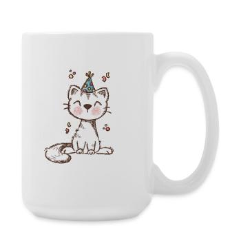 Fête des chats en style pastel - Grande tasse 440 ml - blanc - Droite
