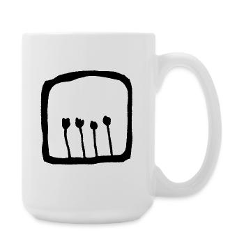Quatre tulipes - Grande tasse 440 ml - blanc - Droite