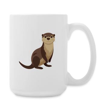 Otter - Große Tasse 440 ml - Weiß - Rechts