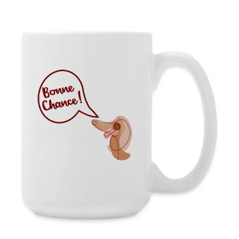 Bonne Chance Chien - Grande tasse 440 ml - blanc - Droite