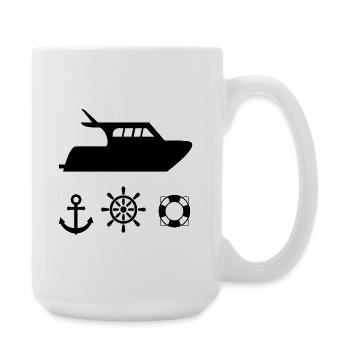 Motorboot - Große Tasse 440 ml - Weiß - Rechts