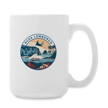 Flying Manta on Nusa Lembongan - Große Tasse 440 ml - Weiß - Rechts