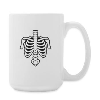 Cage thoracique squelette comique en costume de carnaval - Grande tasse 440 ml - blanc - Droite